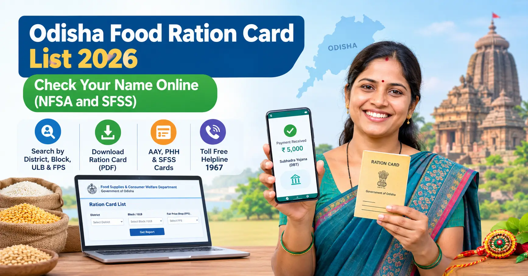 Odisha Food Ration Card List 2026 Check Your Name Online (NFSA and SFSS)