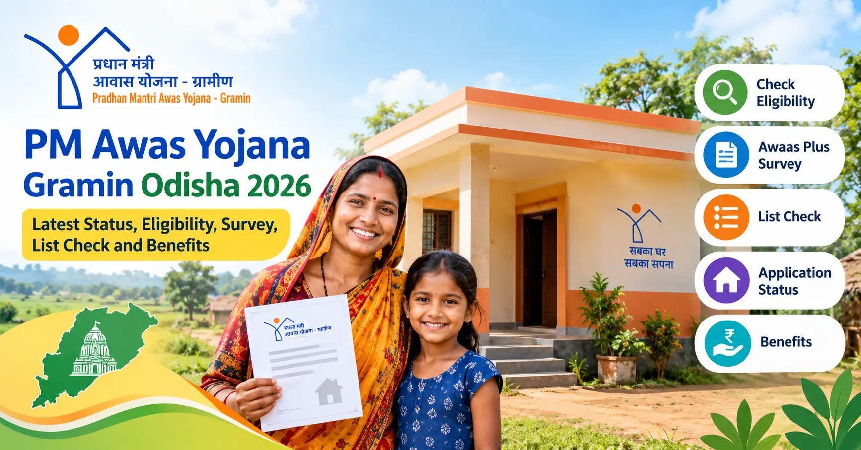 PM Awas Yojana Gramin Odisha 2026 Latest Status, Eligibility, Awaas Plus Survey, List Check and Benefits
