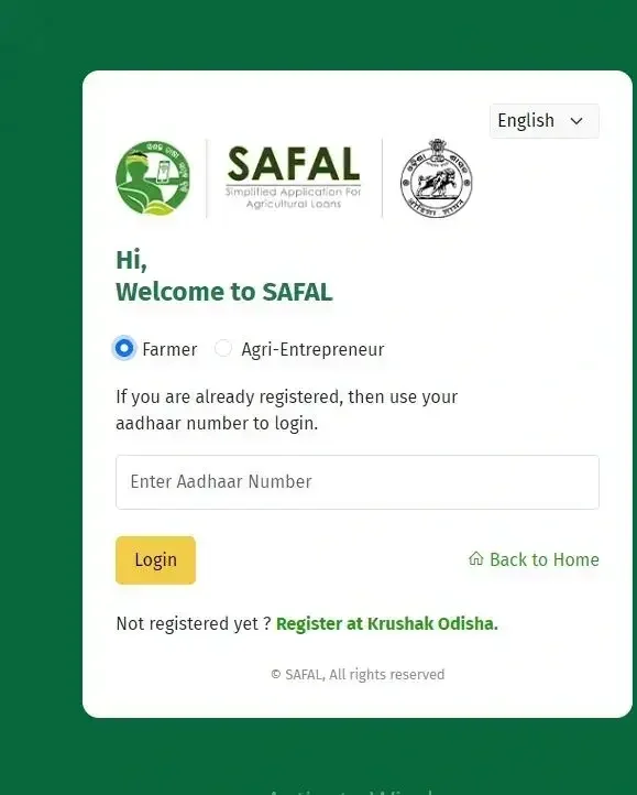 Odisha Safal Portal 2026 Apply for Agricultural Loan, Login & Status Check